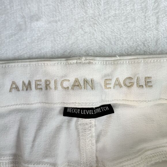 American Eagle Plus 20 Curvy Hi Rise Jegging White Stretch Jeans Womens Denim - Picture 7 of 16